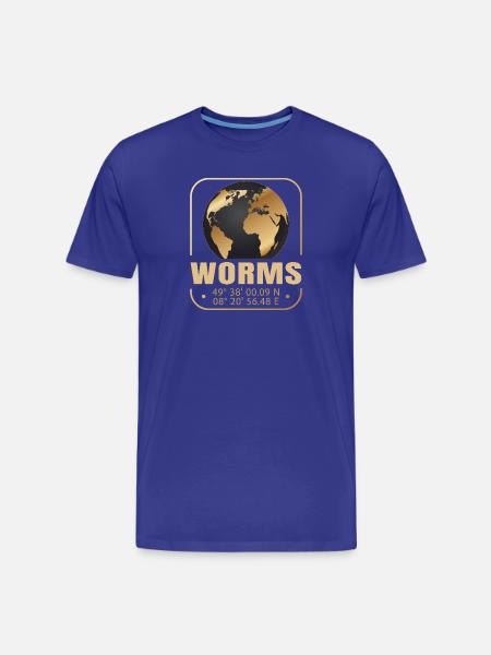 Worms - Männer Premium Bio T-Shirt - Königsblau