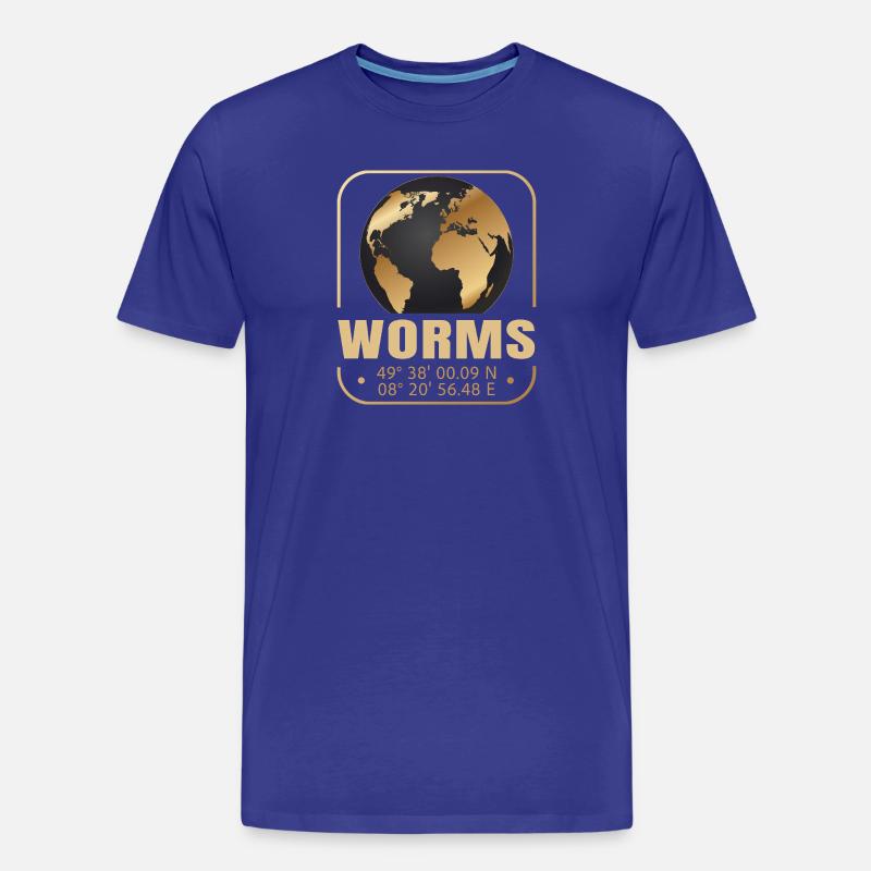Worms - Männer Premium Bio T-Shirt - Königsblau