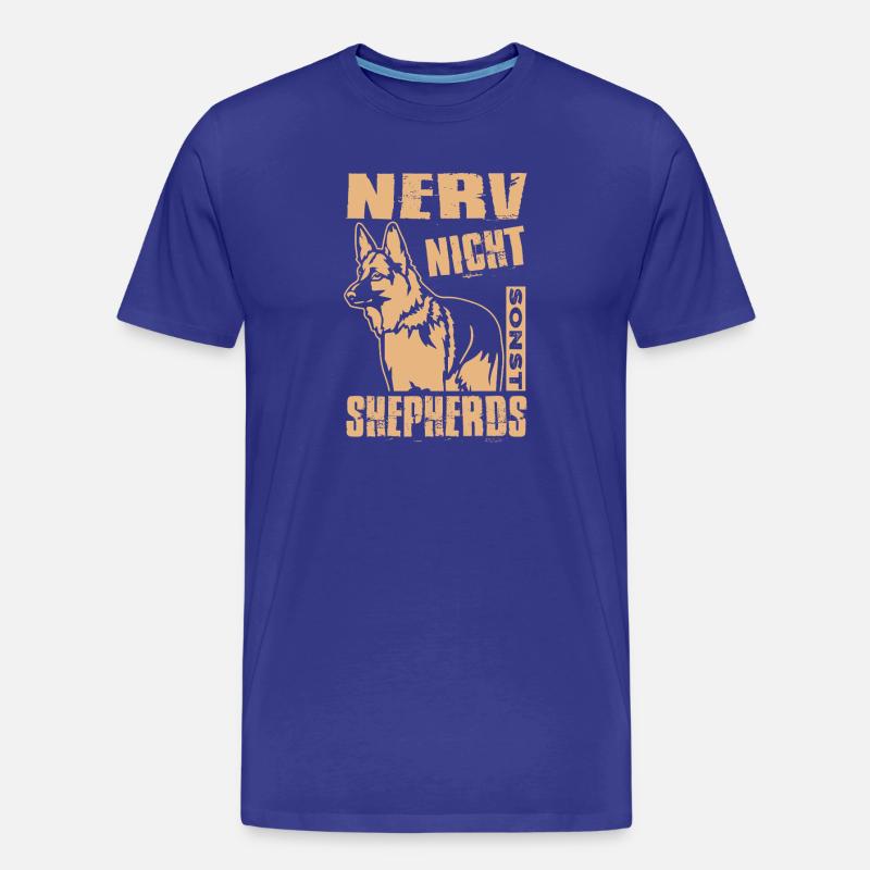 Schäferhund Geschenke Hund Herrchen Gassi - Männer Premium Bio T-Shirt - Königsblau