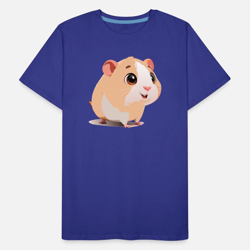 Bébé cochon d’Inde rigolo et curieux T-shirt bio Premium Homme