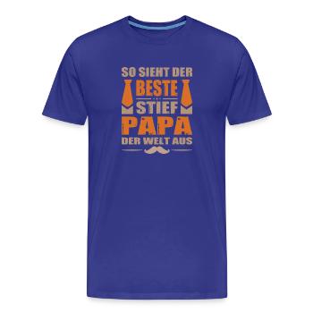 Bester Stiefpapa Der Welt Geschenke Geburtstag - Männer Premium Bio T-Shirt - Königsblau - Vorne - Damien (186cm)