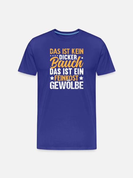 Humoristisk ordsprog om maven - Herre Premium T-shirt økologisk - kongeblå