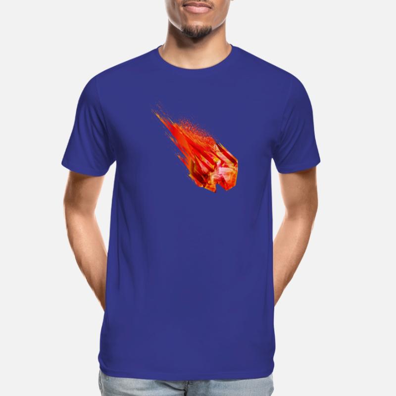 Astéroïde lumineux avec queue de feu - Conception de puissance T-shirt bio Premium Homme
