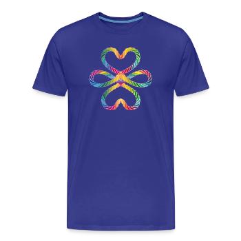 Colorful Cord Heart Symbol - Love & Connection - Men's Premium Organic T-Shirt - royal blue - Front - Damien (186cm)