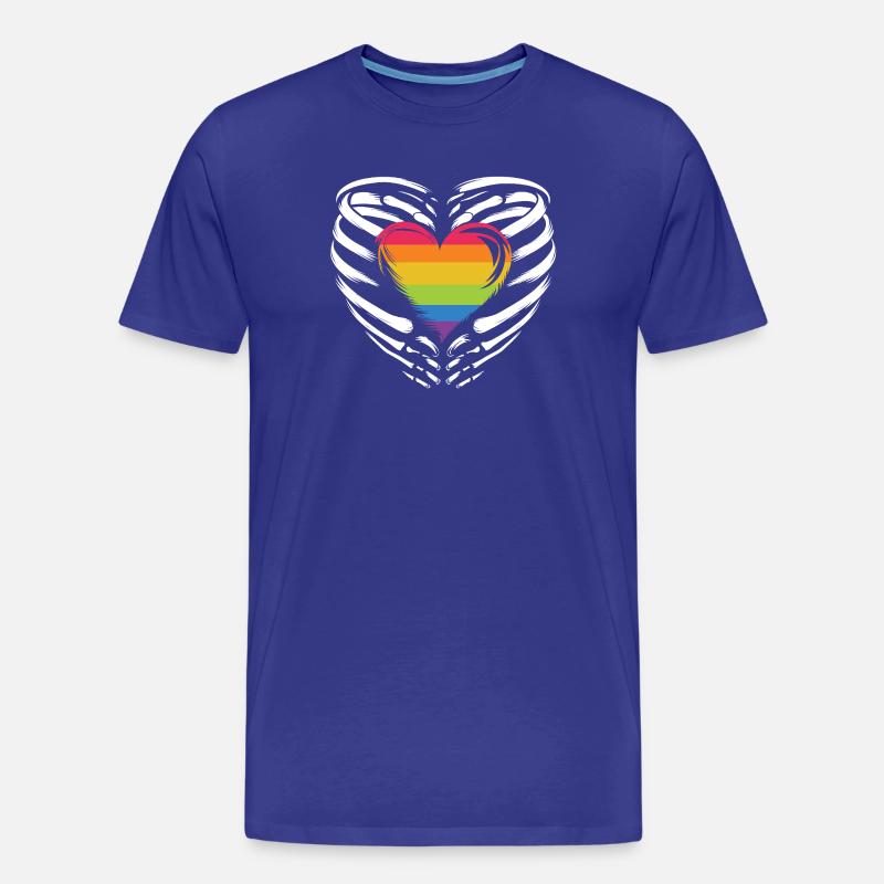 LGBTQ Pride Monat - Regenbogenherz - Männer Premium Bio T-Shirt - Königsblau