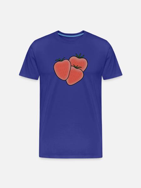 Delicious Fruit Strawberry - Men's Premium Organic T-Shirt - royal blue