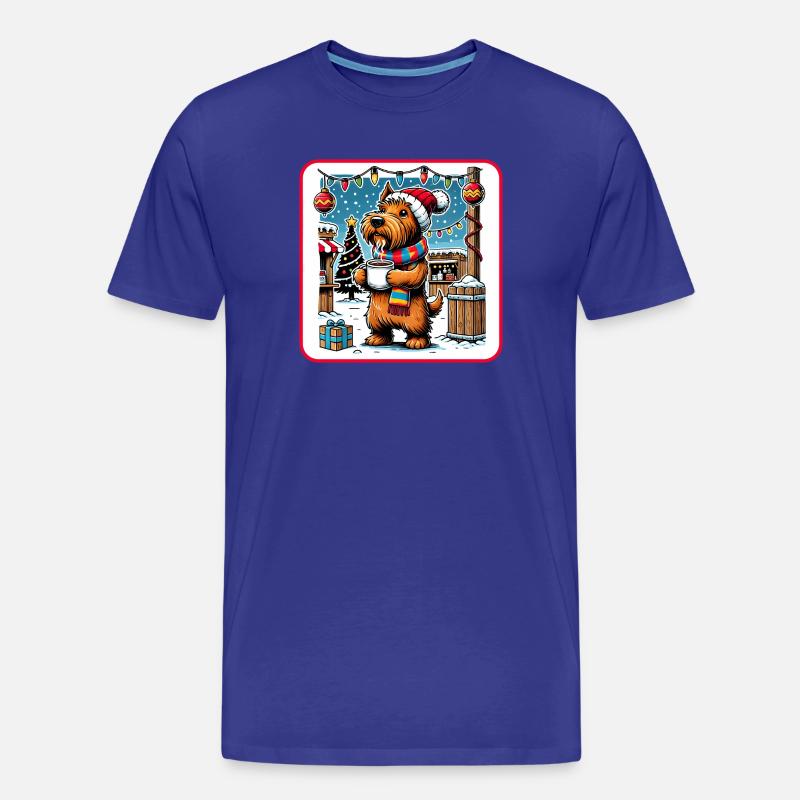 Weihnachtsmarkt Scottish Terrier - Männer Premium Bio T-Shirt - Königsblau