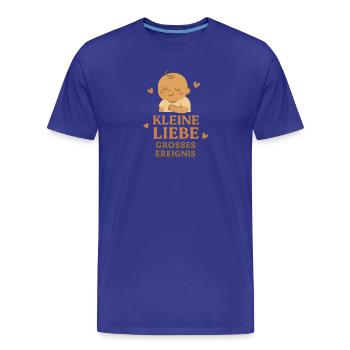 Kleine Liebe Grosses Ereingnis - Männer Premium Bio T-Shirt - Königsblau - Vorne - Damien (186cm)