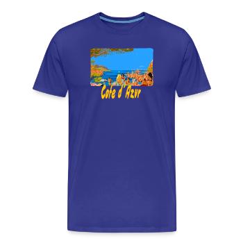 Cote d´ Azur - Männer Premium Bio T-Shirt - Königsblau - Vorne - Damien (186cm)