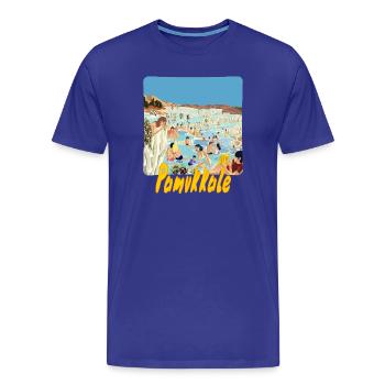 Pamukkale - Männer Premium Bio T-Shirt - Königsblau - Vorne - Damien (186cm)