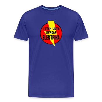 i steh unta Strom - Elektrika, Elektriker - Männer Premium Bio T-Shirt - Königsblau - Vorne - Damien (186cm)