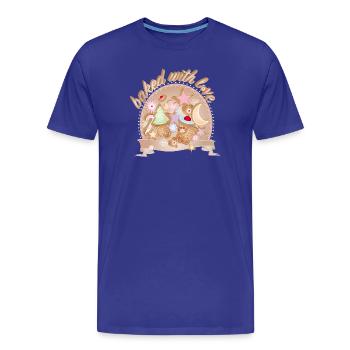 Colourful Christmas cookies – baked with love - Men's Premium Organic T-Shirt - royal blue - Front - Damien (186cm)