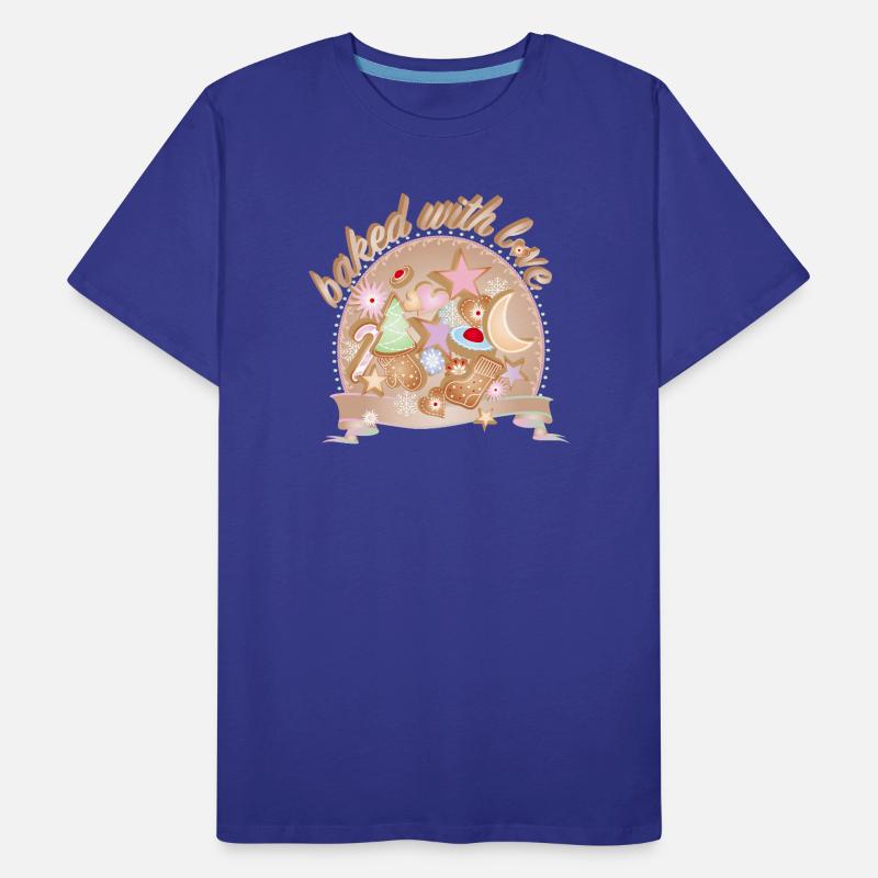 Biscuits de Noël colorés – cuits avec amour T-shirt bio Premium Homme