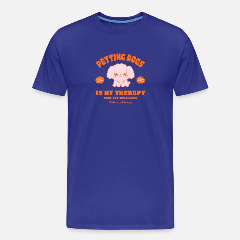 Hundetherapie mit Kaffee-Charme - Männer Premium Bio T-Shirt - Königsblau