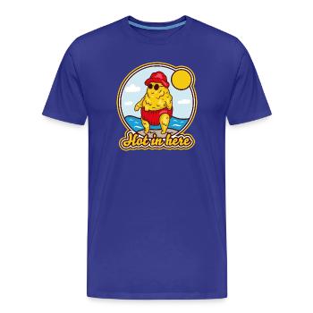 Schmelzende Butter am Strand - Männer Premium Bio T-Shirt - Königsblau - Vorne - Damien (186cm)