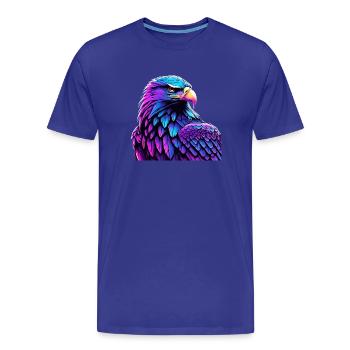 Aigle lumineux avec dégradé - T-shirt bio Premium Homme - bleu roi - Devant - Damien (186cm)