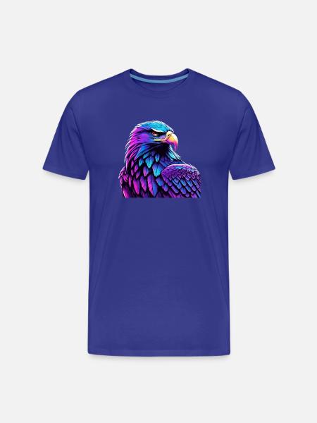 Glowing Eagle with Gradient - Men's Premium Organic T-Shirt - royal blue