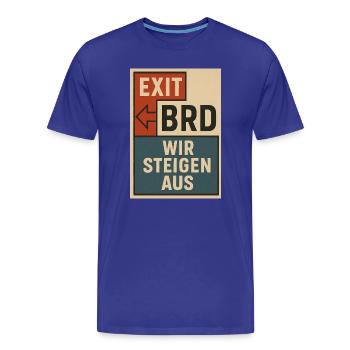 Affiche de protestation vintage Bloc Typographie - T-shirt bio Premium Homme - bleu roi - Devant - Damien (186cm)