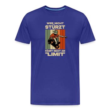 Skateboard Geschenke Skateboardfahrer Outfits - Männer Premium Bio T-Shirt - Königsblau - Vorne - Damien (186cm)