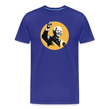 Nelson Mandela | Inspiration - T-shirt bio Premium Homme - bleu roi - Devant - Damien (186cm)