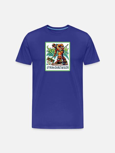 Straßenreiniger im Graffiti-Style - Männer Premium Bio T-Shirt - Königsblau