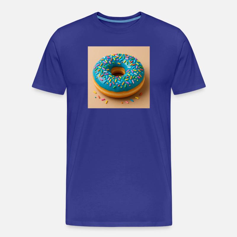Donut mit Blauem Zuckerguss - Männer Premium Bio T-Shirt - Königsblau