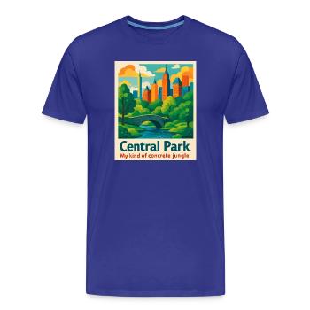 Central Park Vibes - Männer Premium Bio T-Shirt - Königsblau - Vorne - Damien (186cm)