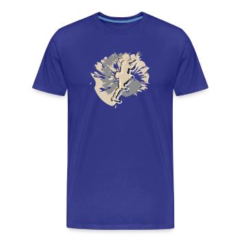 Klettern und Boldern - Männer Premium Bio T-Shirt - Königsblau - Vorne - Damien (186cm)