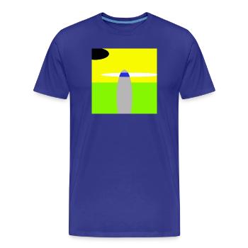 Paysage spatial - T-shirt bio Premium Homme - bleu roi - Devant - Damien (186cm)