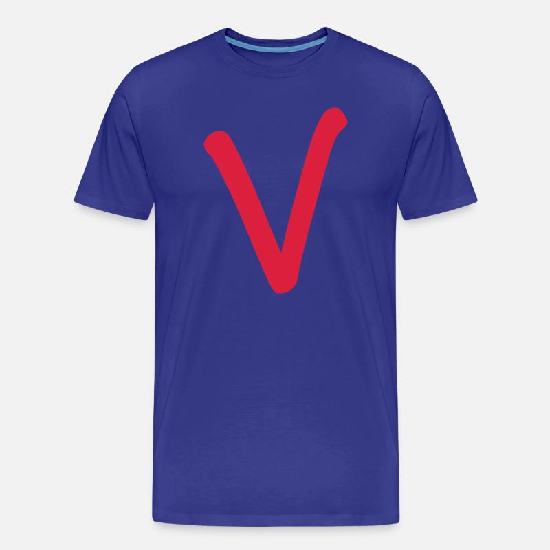V - einfach nur V - Männer Premium Bio T-Shirt - Königsblau