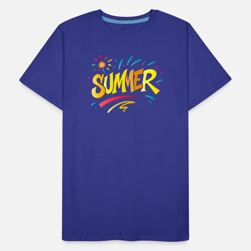 Summer Typo - Sommerdesign mit Splash-Elementen Männer Premium Bio T-Shirt