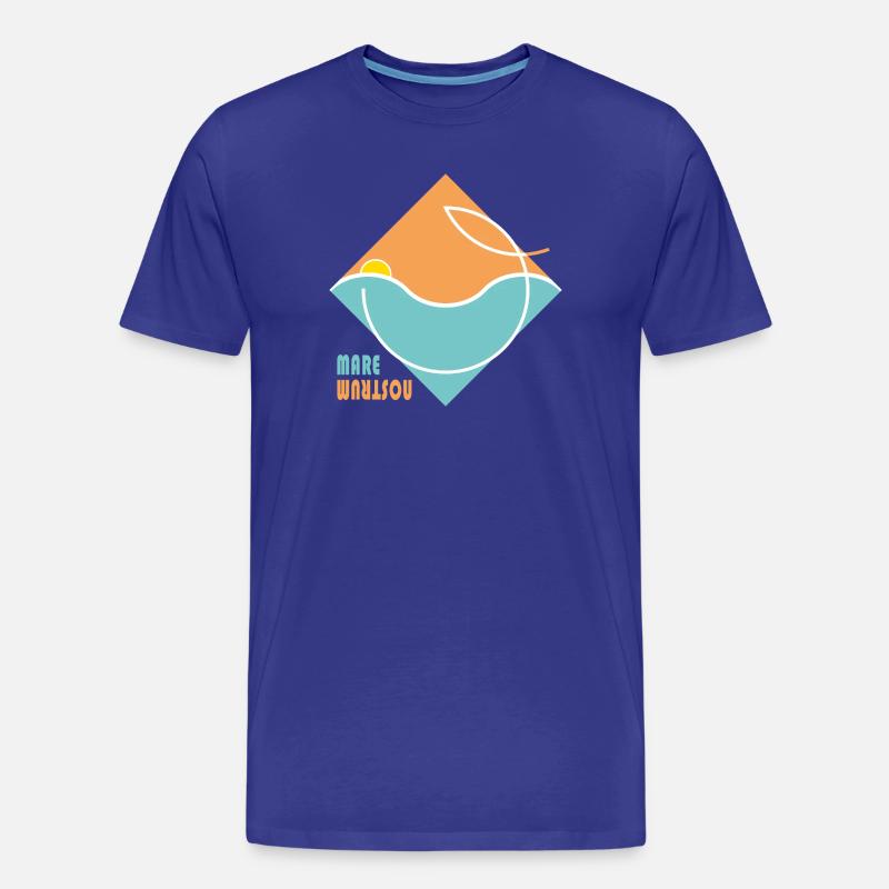 MARE NOSTRUM - Männer Premium Bio T-Shirt - Königsblau