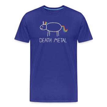 Licorne du Death Metal - T-shirt bio Premium Homme - bleu roi - Devant - Damien (186cm)