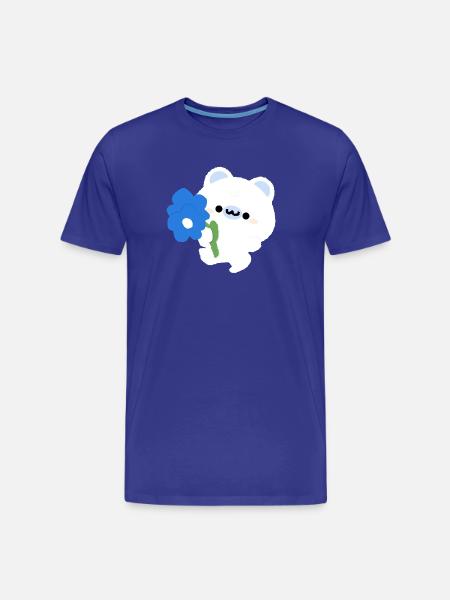 Romantic Polar Bear - Men's Premium Organic T-Shirt - royal blue
