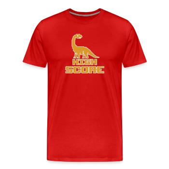 HOHES BEWERTUNGSERGEBNIS - Männer Premium Bio T-Shirt - Rot - Vorne - Damien (186cm)