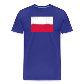 Polnische Flagge - Männer Premium Bio T-Shirt - Königsblau - Vorne - Damien (186cm)