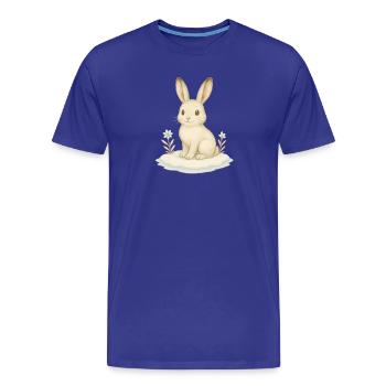Nordische Arktis - Schneehase - Männer Premium Bio T-Shirt - Königsblau - Vorne - Damien (186cm)