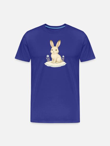 Nordic Arctic - Snow Hare - Men's Premium Organic T-Shirt - royal blue