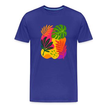 Tropischer Rausch - Männer Premium Bio T-Shirt - Königsblau - Vorne - Damien (186cm)