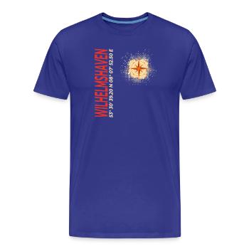 Wilhelmshaven - Männer Premium Bio T-Shirt - Königsblau - Vorne - Damien (186cm)