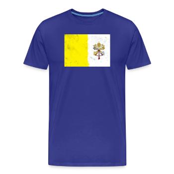 Drapeau du Vatican - T-shirt bio Premium Homme - bleu roi - Devant - Damien (186cm)