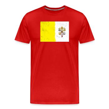 Flag of the Vatican - Men's Premium Organic T-Shirt - red - Front - Damien (186cm)