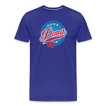 Beer Pong und Becher - Männer Premium Bio T-Shirt - Königsblau - Vorne - Damien (186cm)