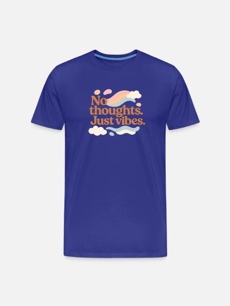 Whimsical Cloud and Rainbow Motivational Design - Men's Premium Organic T-Shirt - royal blue