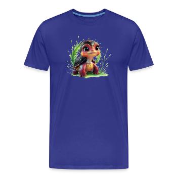 Ein Look voller Charme und Abenteuer - Männer Premium Bio T-Shirt - Königsblau - Vorne - Damien (186cm)