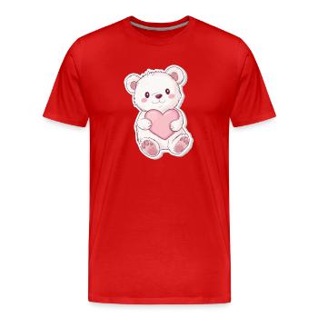 Süßer Bär – Geschenkidee für Wald- & Tierfans - Männer Premium Bio T-Shirt - Rot - Vorne - Damien (186cm)