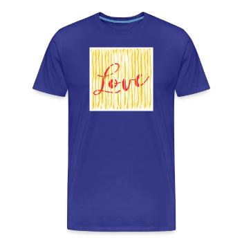 ICH LIEBE DAS KOCHEN VON PASTA-SPAGHETTI - Männer Premium Bio T-Shirt - Königsblau - Vorne - Damien (186cm)