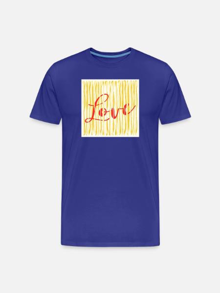 LOVE PASTA SPAGHETTI COOKING - Men's Premium Organic T-Shirt - royal blue