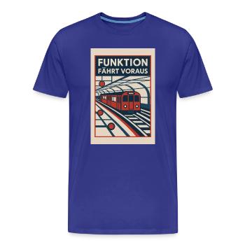 Subway Bauhaus 1930s Function Goes Ahead Retro - Men's Premium Organic T-Shirt - royal blue - Front - Damien (186cm)