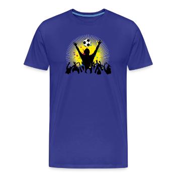 Puissance rayonnante des fans de football – atmosphère de stade à l’état pur - T-shirt bio Premium Homme - bleu roi - Devant - Damien (186cm)
